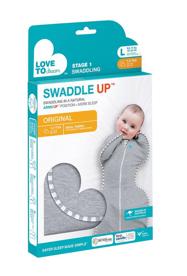 Swaddle Up Original 1.0 TOG Grey Love to Dream NZ Love to Dream NZ