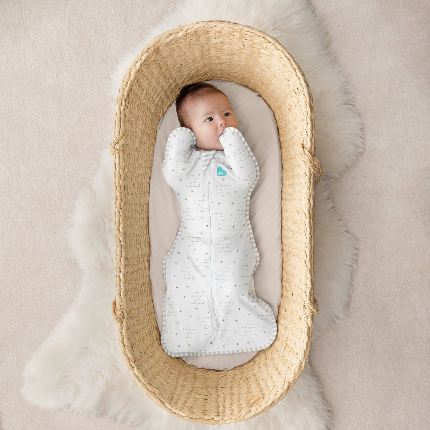 Swaddle Up™ Warm 0.2 TOG - 'You Are My' White - Love to Dream™ NZ 