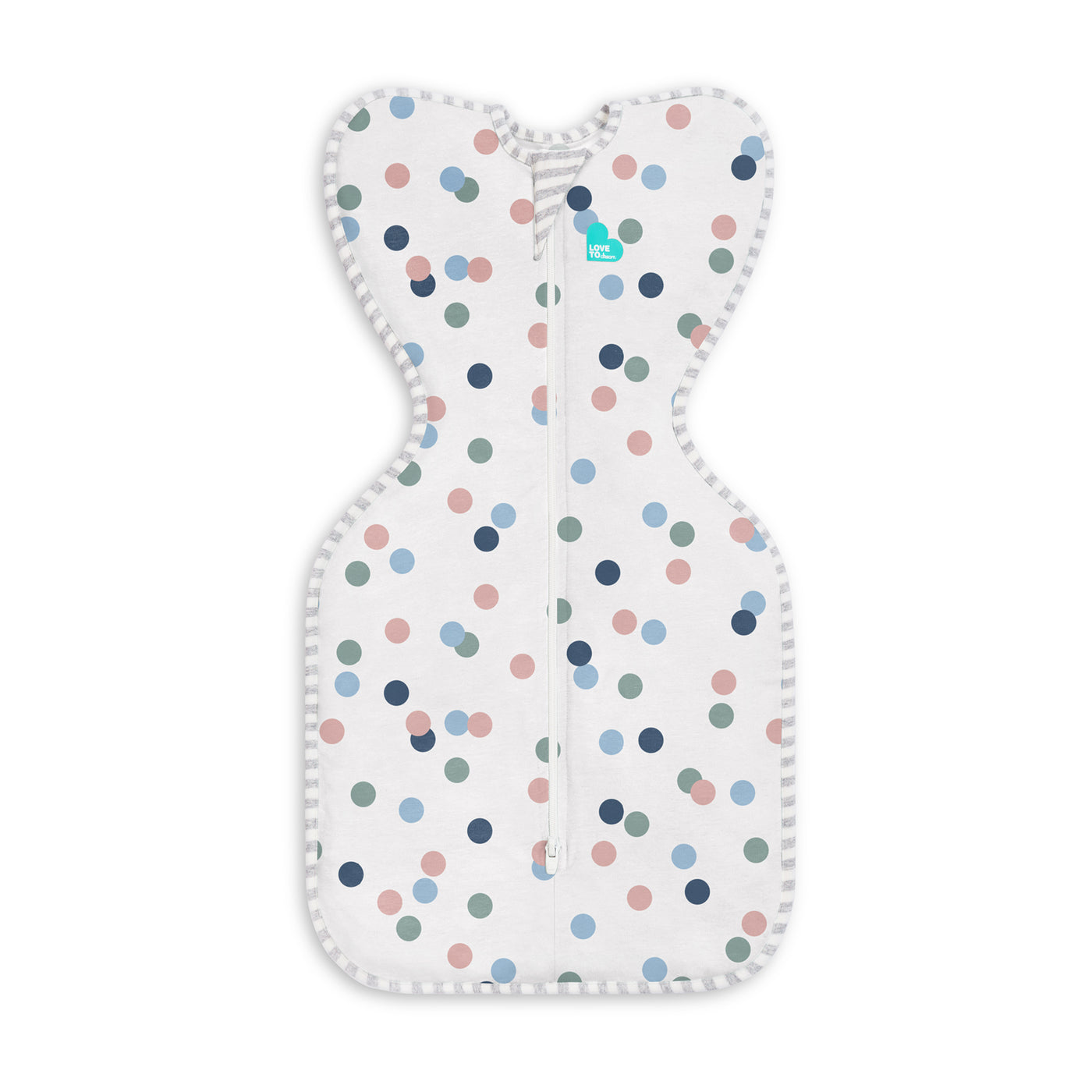 Swaddle Up™ Designer 1.0 TOG - Colourful Spot White - Love to Dream™ NZ 