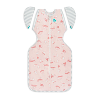 Swaddle Up™ Transition Bag Lite 0.2 TOG - Daredevil Bunny Pink