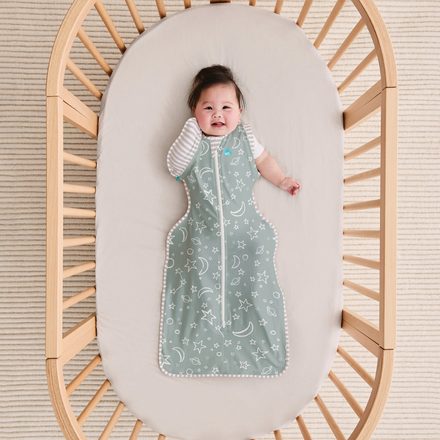 Swaddle Up™ Transition Bag Bamboo 1.0 TOG - Stars & Moon Olive