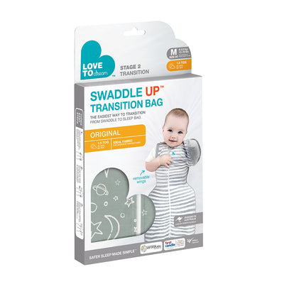 Swaddle Up™ Transition Bag Bamboo 1.0 TOG - Stars & Moon Olive