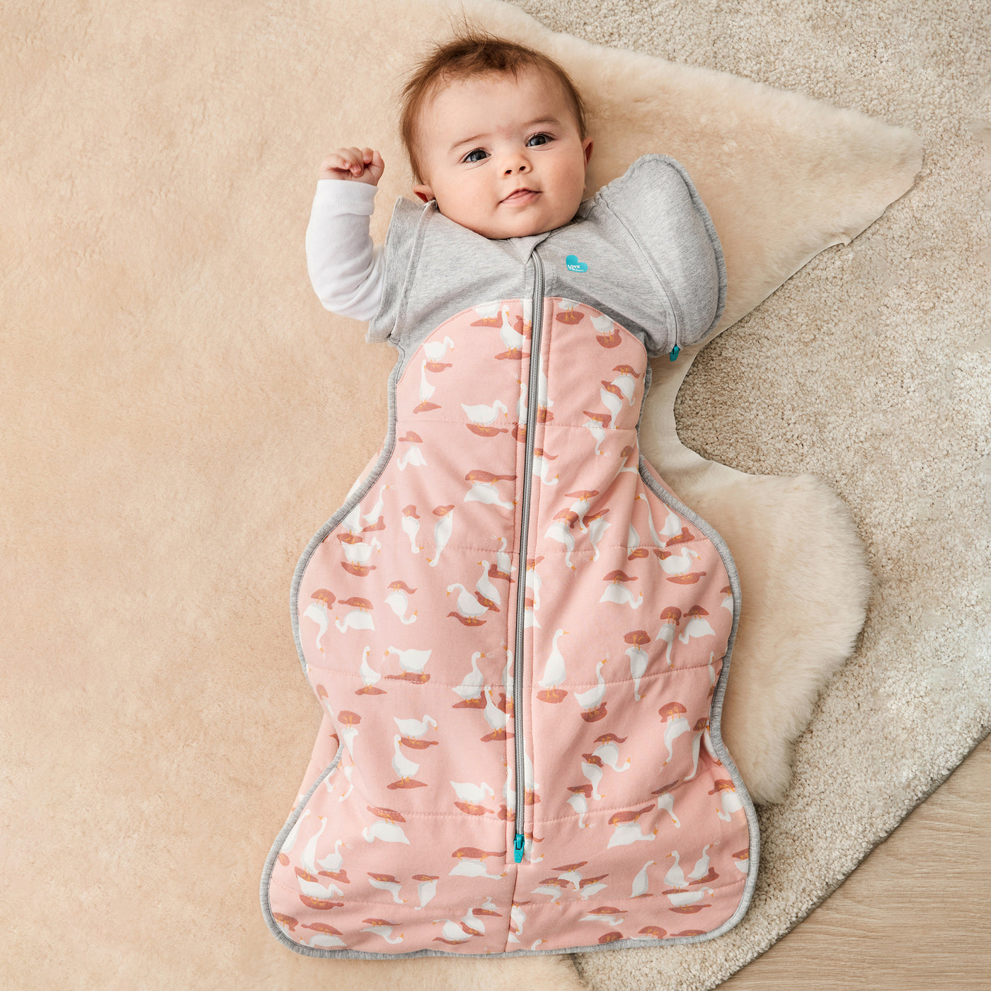 Swaddle Up™ Transition Bag Warm 2.5 TOG - Silly Goose Pink (Large)